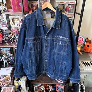 Vintage Rocawear Denim Jacket Indigo Y2K Baggy Hip Hop Men’s 2XL